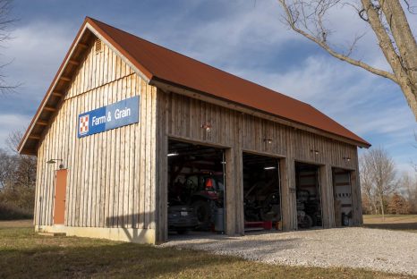timber-frame-barn-with-four-garage-doors