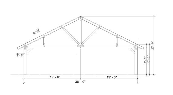 Pavilion Kit 38' x 60' - Legacy Post and Beam