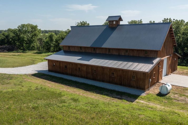 Hobby Barn for Basketball: Blending the Old and New - Legacy Post and Beam