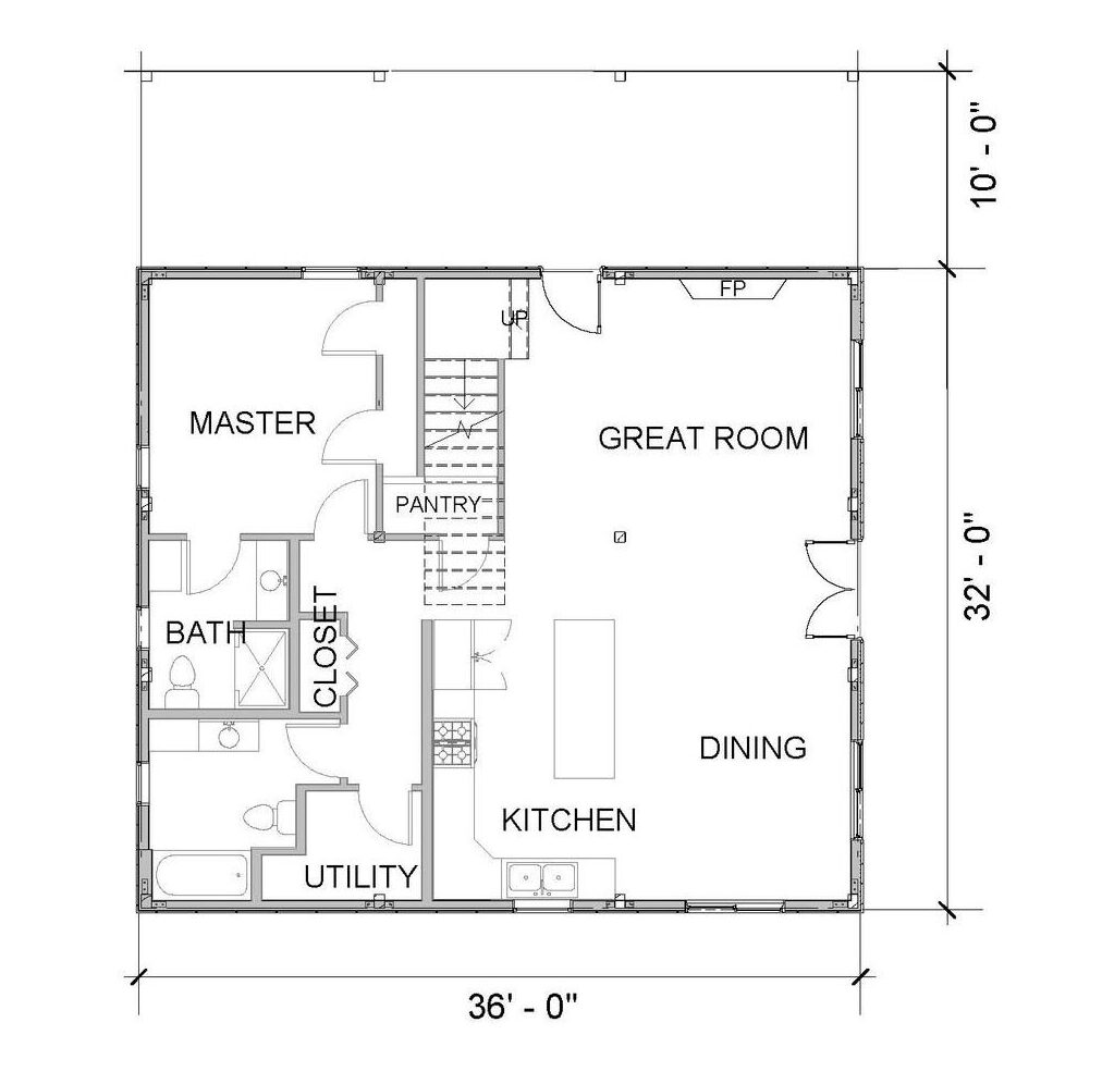 Armstrong 3236 Main Level Floorplan