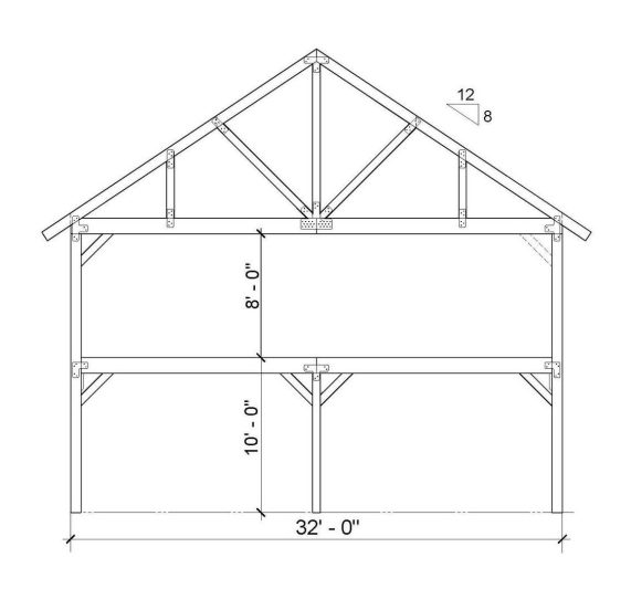 The Knox 3242 - Legacy Post and Beam