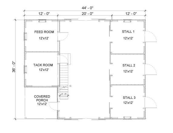 The Armstrong 4436-Barn - Legacy Post and Beam