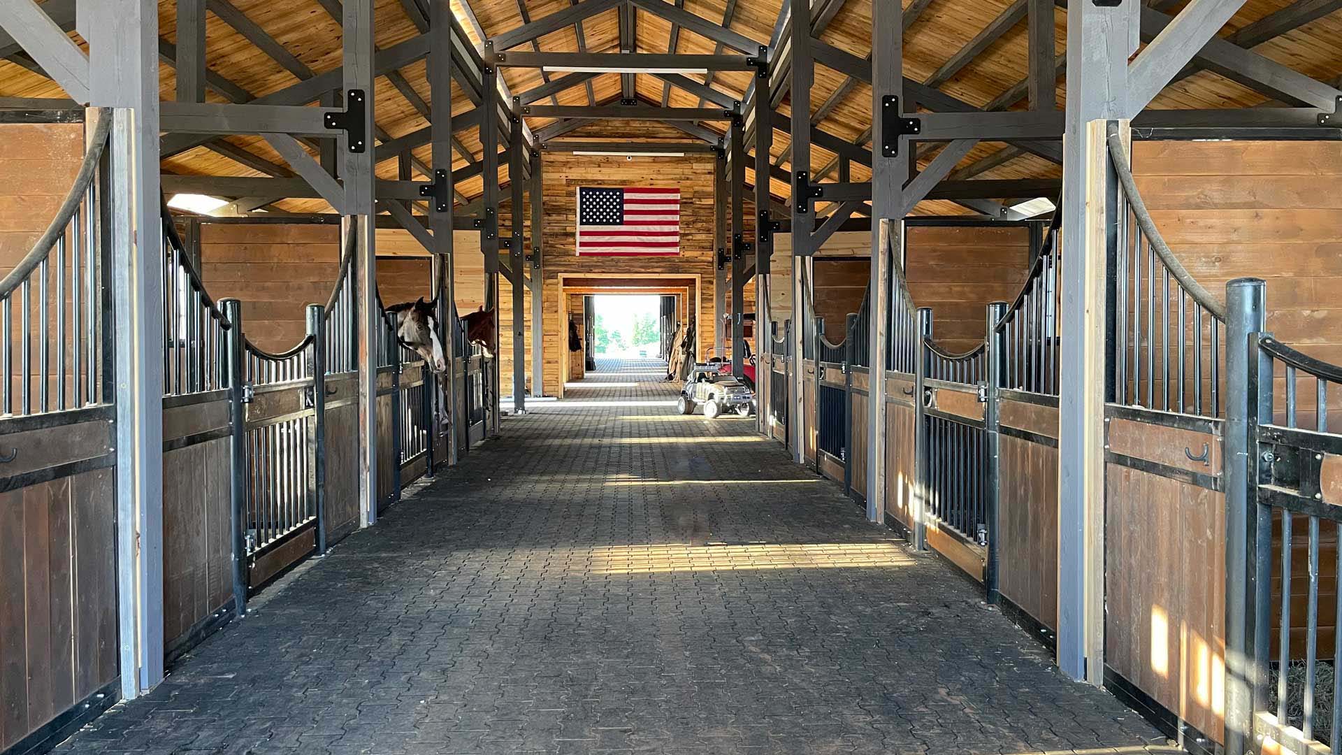 inside barns