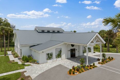 white-post-and-beam-church