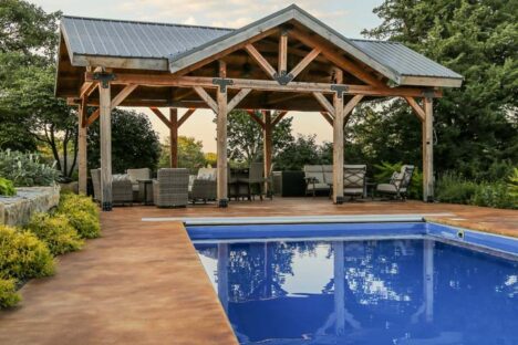 Post and Beam Pool House Kit with Gable Dormer - Legacy Post and Beam