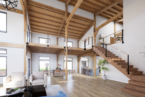 modern-timber-frame-home-interior